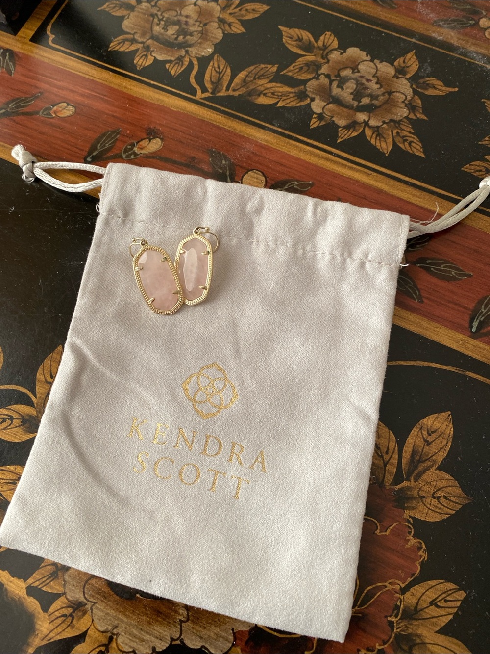 Kendra Scott Classic Dani Earrings - Soft Pink (Gold) w KS gift bag